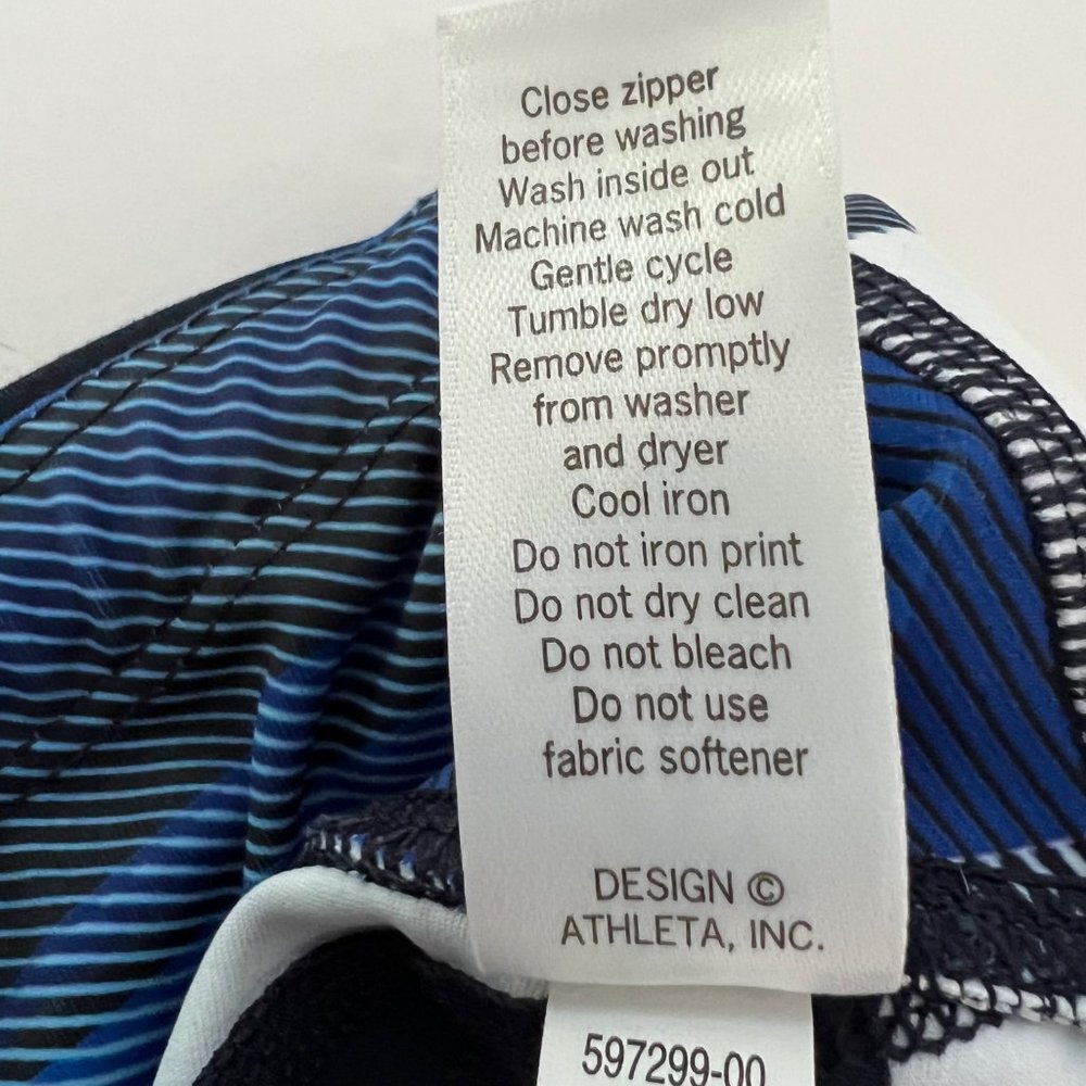 Athleta Womens Sonar Capri Leggings Electric Geo Blue size XXS - Picture 13 of 15